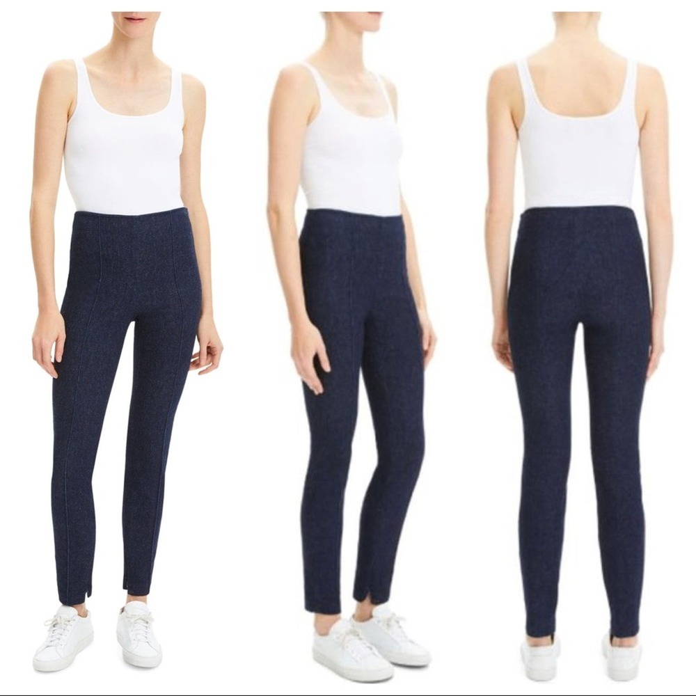 NWT Theory High-Rise Nep Denim Skinny Leggings, Sz 8